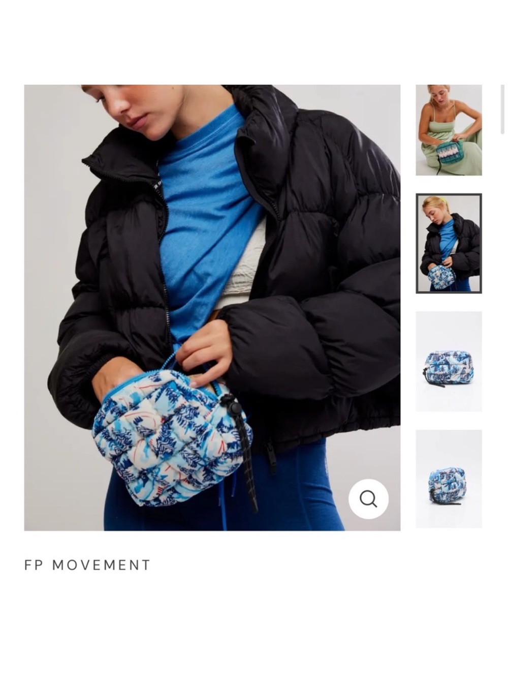 NWOT Free People FP Movement Alpine Printed Mini Case